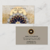 Carte De Visite Méditation de l'instructeur de Yoga Fleur de Lotus (Devant / Derrière)