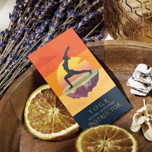 Carte De Visite Méditation de l'instructeur de yoga Pose Sun Flyin