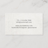 Carte De Visite Méditation de l'instructeur de yoga Zen Foliage Re (Dos)