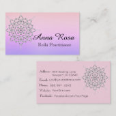 Carte De Visite Méditation de massage de yoga de Reiki de (Devant / Derrière)