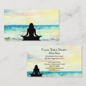 Carte De Visite Méditation de Mindfulness de mer de lever de (Devant / Derrière)