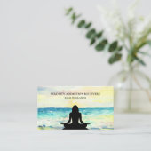 Carte De Visite Méditation de Mindfulness de mer de lever de (Debout devant)