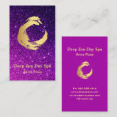 Carte De Visite Méditation de Reiki de brosse de zen d'or de (Devant / Derrière)