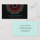 Carte De Visite Méditation de yoga de fleur de Lotus de mandala (Devant / Derrière)