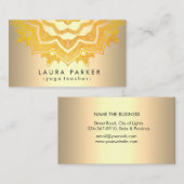 Carte De Visite Méditation de yoga de fleur de Lotus de mandala (Devant / Derrière)