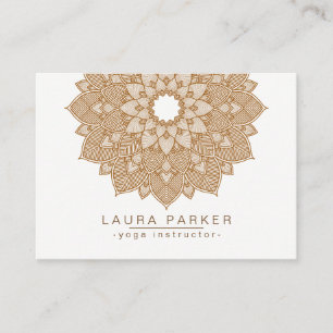 Carte De Visite Méditation de yoga de fleur de Lotus de mandala