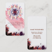 Carte De Visite Méditation de yoga d'éclaboussure de fleur de (Devant / Derrière)