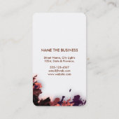 Carte De Visite Méditation de yoga d'éclaboussure de fleur de (Dos)