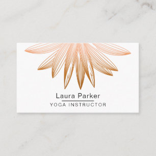 Carte De Visite Méditation de Yoga Fleur de Lotus rose Gold Floral