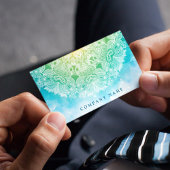 Carte De Visite Méditation de Yoga Mandala Yoga à l'aquarelle de D