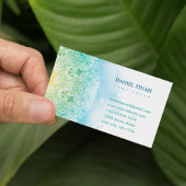 Carte De Visite Méditation de Yoga Mandala Yoga à l'aquarelle de D