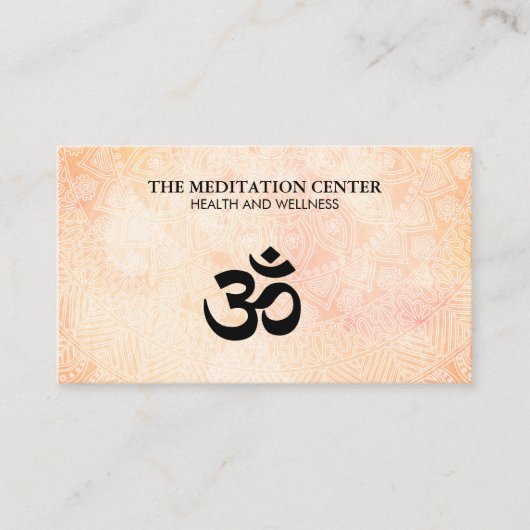 Carte De Visite Méditation de Yoga Motif tribal (Devant)