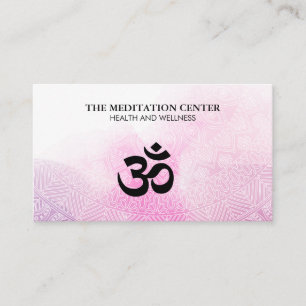 Carte De Visite Méditation de Yoga Motif tribal   Aquarelle