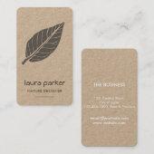 Carte De Visite Méditation de Yoga pour la nature sèche et feuillu (Devant / Derrière)