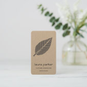 Carte De Visite Méditation de Yoga pour la nature sèche et feuillu (Debout devant)