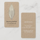 Carte De Visite Méditation de Yoga pour la nature sèche et feuillu (Devant / Derrière)