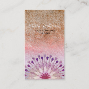 Carte De Visite Méditation d'instructeur de yoga de fleur de Lotu
