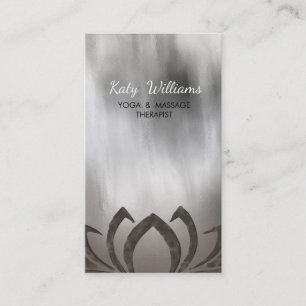 Carte De Visite Méditation d'instructeur de yoga de fleur de Lotu