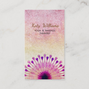 Carte De Visite Méditation d'instructeur de yoga de fleur de Lotu