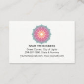 Carte De Visite Méditation d'instructeur de yoga de mandala de (Dos)