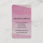 Carte De Visite Méditation d'or Mandala violet Élégant holistique (Dos)