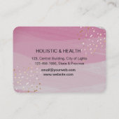 Carte De Visite Méditation d'or Mandala violet Yoga holistique (Dos)