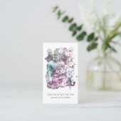 Carte De Visite *~* Méditation du Bouddha floral. QR  (Debout devant)