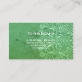 Carte De Visite Méditation du Yoga Mandala vert (Dos)