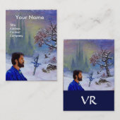 Carte De Visite MÉDITATION D'UN MONogramme DE CHEVALIER (Devant / Derrière)