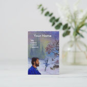 Carte De Visite MÉDITATION D'UN MONogramme DE CHEVALIER (Debout devant)