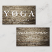 Carte De Visite Méditation élégante de yoga de logo (Devant / Derrière)