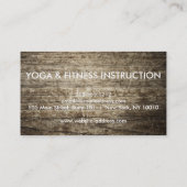 Carte De Visite Méditation élégante de yoga de logo (Dos)