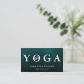 Carte De Visite Méditation élégante de yoga de logo (Debout devant)