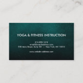 Carte De Visite Méditation élégante de yoga de logo (Dos)