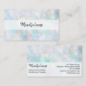 Carte De Visite Méditation en pastel rose bleue jaune de (Devant / Derrière)
