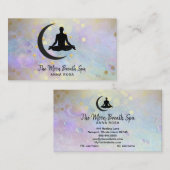 Carte De Visite *~* Méditation Gold Man + Moon Yoga Mindfult (Devant / Derrière)