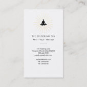Carte De Visite *~* Méditation Gold Sun Rays Man Yoga Pose (Dos)