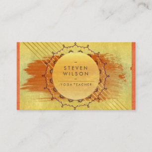 Carte De Visite Méditation Mandala de Yoga Enseignant Massage holi