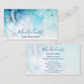 Carte De Visite *~* Méditation Mandala Reiki Yoga Parties scintill (Devant / Derrière)