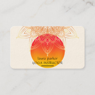 Carte De Visite Méditation Mandala Yoga Lotus Boho Vintage