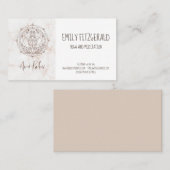 Carte De Visite Méditation Marbre Mandala Yoga Professeur Et Relax (Devant / Derrière)
