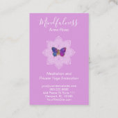 Carte De Visite ** Méditation Mindfulness Mandala Butterfly Reiki (Dos)