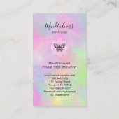 Carte De Visite *~* Méditation Mindfulness Mandala Butterfly Yoga (Dos)