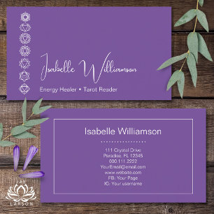 Carte De Visite Méditation mystique de l'Améthyste Chakras Reiki Y