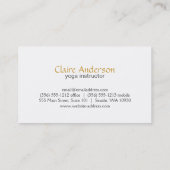 Carte De Visite Méditation (or) Chalkboard arrière - plan (Dos)