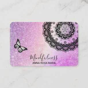 Carte De Visite *~* Méditation Papillon Reiki Mandala Parties scin