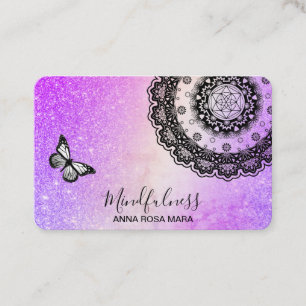 Carte De Visite *~* Méditation Papillon Yoga Reiki Mandala