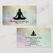 Carte De Visite *~ Méditation Parties scintillant de la femme d'or (Devant / Derrière)