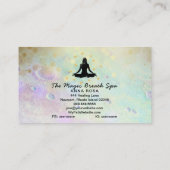 Carte De Visite *~ Méditation Parties scintillant de la femme d'or (Dos)