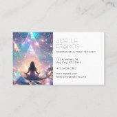Carte De Visite Méditation pastel brillant univers pyramide (Dos)